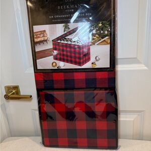 Red and Black Buffalo Ornament Storage Box  ~ 128 Ornament Storage Box  ~ NEW